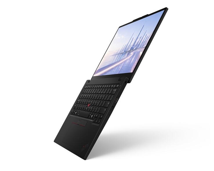 Dankzij het 180°-scharnier van de ThinkPad E13 AI 2026 kan het scherm volledig plat worden neergelegd