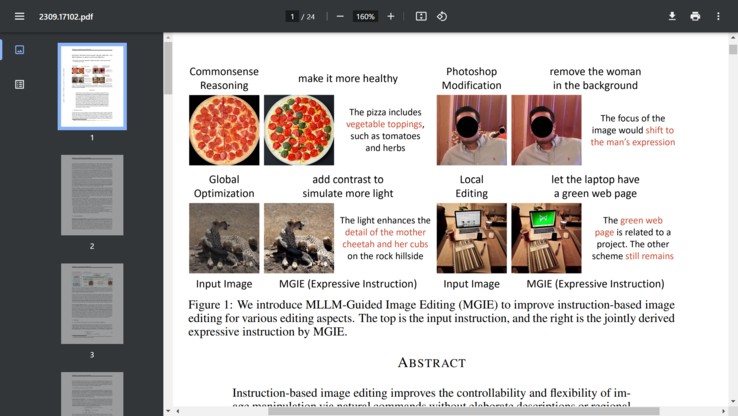 Apple ontwikkelt een nieuw AI-model voor beeldbewerking. (Bron: arXiv)