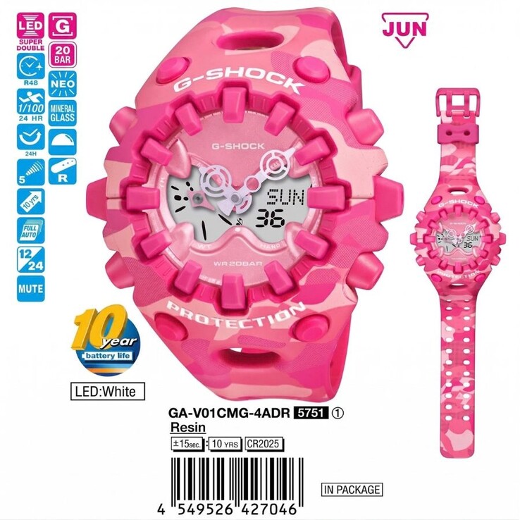 Het Casio G-Shock GA-V01CMG-4A horloge