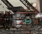 In FAR: Lone Sails moeten spelers hun personage over een uitgedroogde zeebodem leiden met behulp van een eigenaardig, door zeilen aangedreven landschip. (Afbeeldingsbron: Steam)
