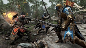 Afbeelding uit het spel For Honor met vechtende ridders. (Afbeeldingsbron: Steam)