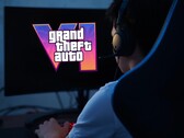 Gamingopstelling met GTA 6 logo op monitor