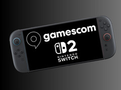 Nintendo Switch 2 met Gamescom-logo (bron: Gamescom, Nintendo of America met bewerkingen)