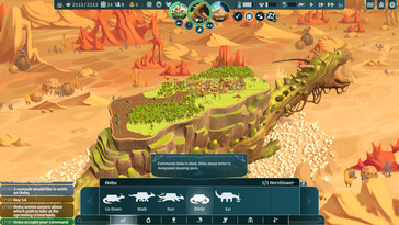 Afbeelding: Een screenshot van de gameplay van The Wandering Village.