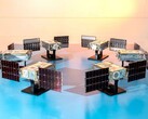 De zes SunRISE-satellieten (Afbeeldingsbron: Space Dynamics Laboratory/Allison Bills; bijgesneden)