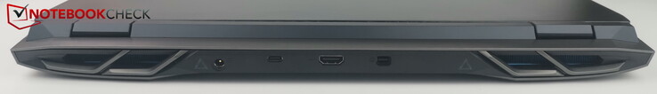 Achterkant: voeding, Thunderbolt, HDMI, Mini DisplayPort