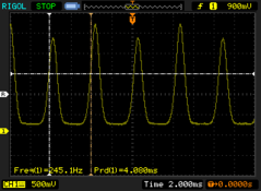 Helderheid &gt; 5%: 233.6 - 245.1 Hz