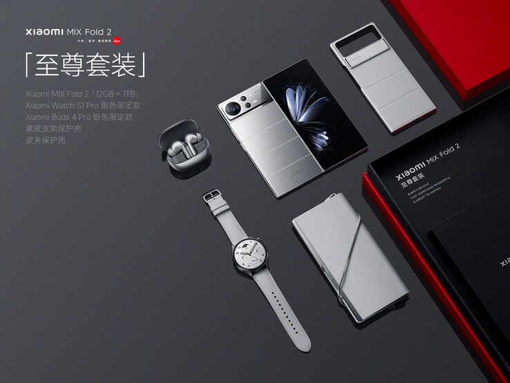 De Moonlight Silver Mix Fold 2 komt met dit alles. (Bron: Xiaomi)