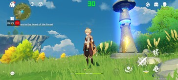 Genshin Impact: Hoogste voorinstelling, 30 fps gemiddeld.