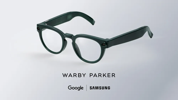 Google promo-afbeelding toont Warby Parker monturen variant
