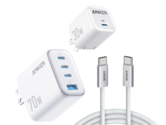 Anker&#039;s 70W/30W Wall Charger Bundle heeft een relatief lage prijs. (Afbeelding bron: Costco, bewerkt)