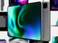 De onofficiële renderings van de 2022 Apple iPad Pro tonen de scherminkeping voor en in het midden. (Afbeelding bron: @ld_vova - bewerkt)