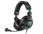 De Audio-Technica Hatsune Miku ATH-M50xSTS-USB MIKU hoofdtelefoon is versierd met Miku-designelementen. (Afbeeldingsbron: Audio-Technica)
