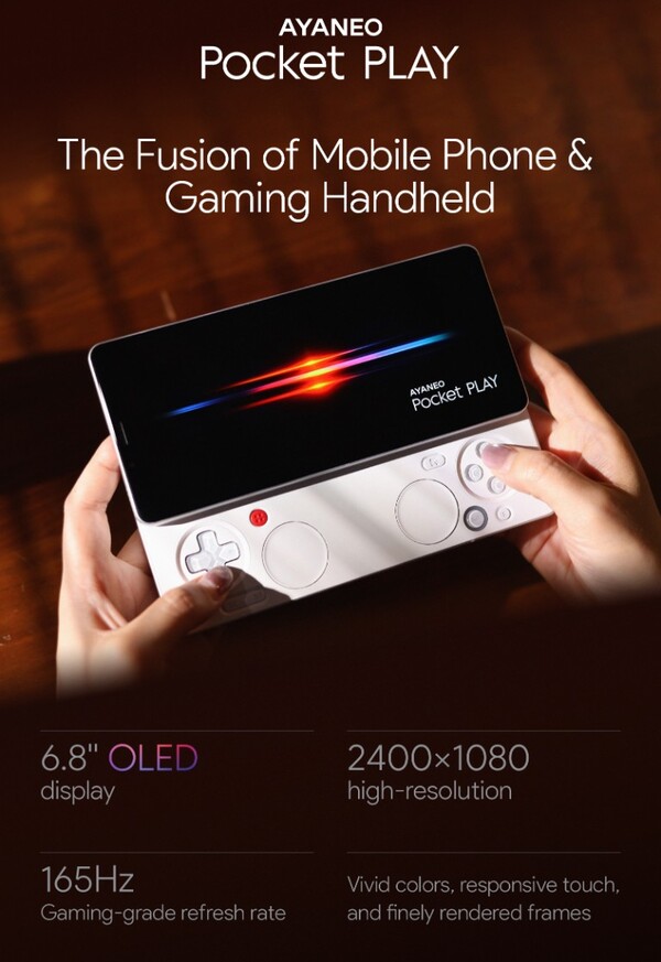 De Ayaneo Pocket Play heeft een verversingssnelheid van 165 Hz. (Afbeeldingsbron: Ayaneo)