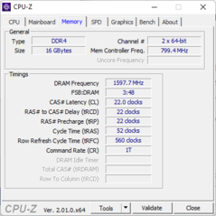 CPU-Z Geheugen