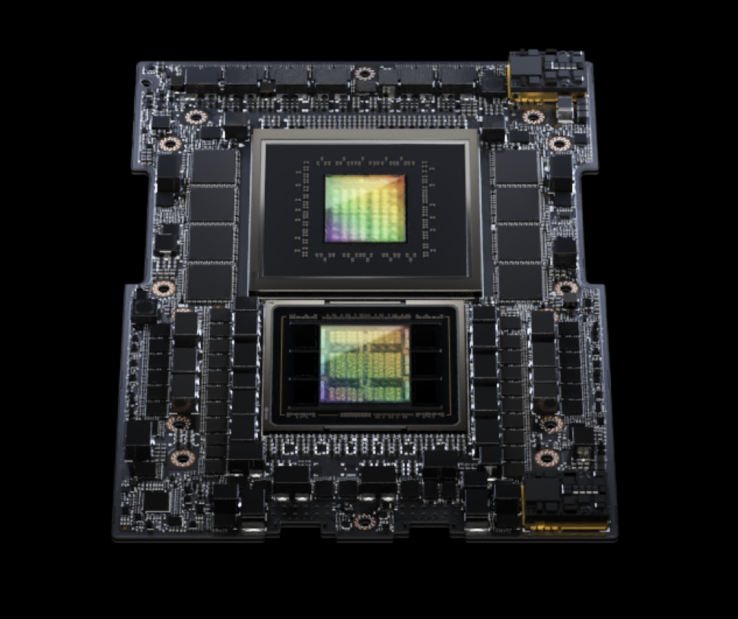 De Nvidia Grace Hopper GH200 in enkele configuratie. (Bron: Nvidia)