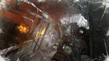 Afgebeeld: Een gameplay screenshot van Metro: Last Light Redux.