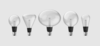 Van links naar rechts: Kleine wereldbol, Driehoek, Ellips, Grote wereldbol, Edison. (Afbeeldingsbron: Philips Hue)