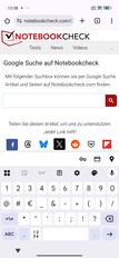 Gboard in staande modus
