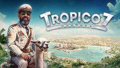 Poster van Tropico 7. De nieuwe game zet het verhaal van El Presidente voort.