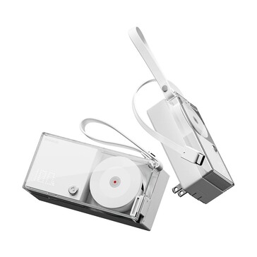 De intrekbare 3-in-1 is verkrijgbaar in één kleur (wit) en neemt weinig ruimte in. (Bron: Sharge)