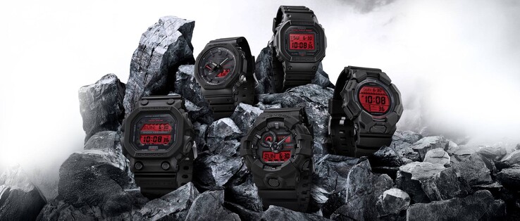 De Casio Black and Bold Red-serie omvat vijf horloges. (Afbeeldingsbron: Casio)