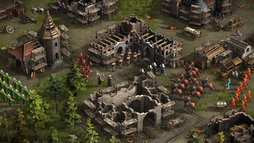 Een afbeelding waarop een stad in Cossacks 3 te zien is.