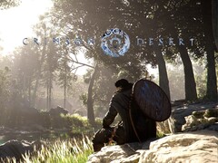 Crimson Desert banner met Kliff zittend bij beekje