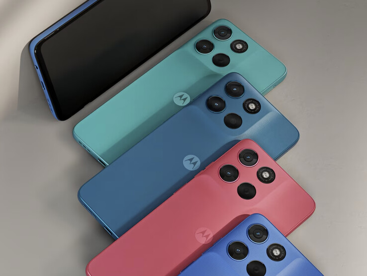 De Moto G57 Power in zijn vier lanceringskleuren. (Afbeeldingsbron: Motorola)