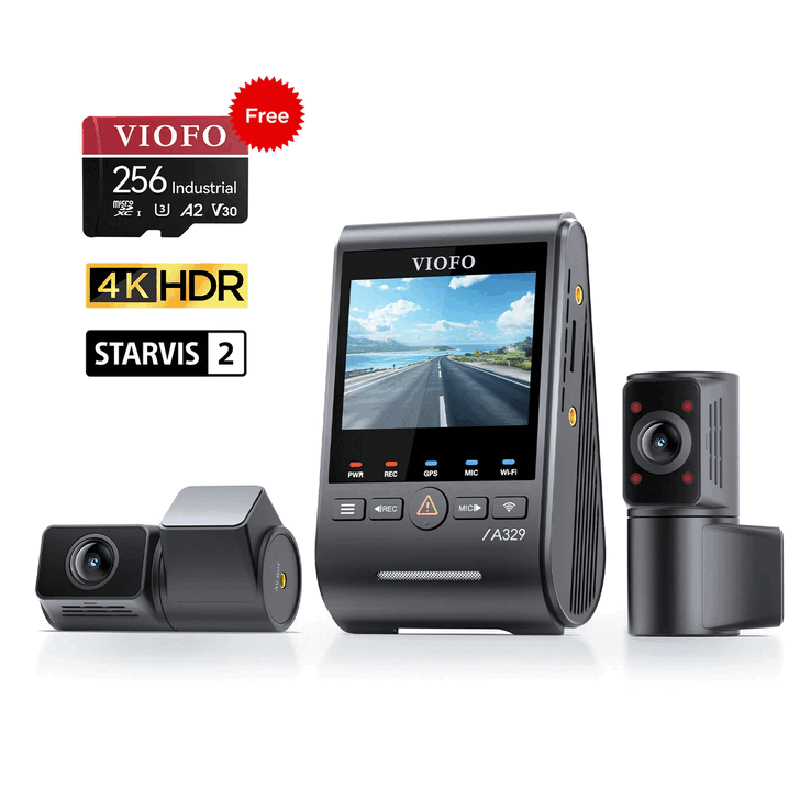 De VIOFO A329S 3CH dashcam heeft GPS-tracking en ondersteunt spraakbesturing (Afbeelding bron: VIOFO)