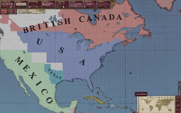 Afbeelding: Een screenshot van de gameplay van Victoria II.