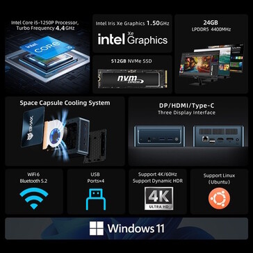 De B9 Plus mini-pc heeft een redelijk grote SSD (Afbeeldingsbron: Bmax)