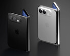 Een concept renderafbeelding van de iPhone Fold in twee kleuren.