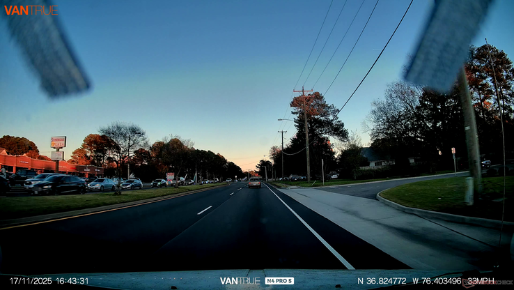 Sunset front camera video screenshot