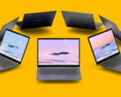 Chromebooks die zijn gemaakt onder Google's nieuwe initiatief Chromebook Plus hebben robuustere specificaties dan wat je normaal ziet in de ChromeOS-wereld. (Afbeelding: Google Chrome, logo's van Intel, AMD en Ryzen, w/bewerkingen)