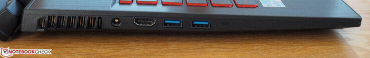 Links: Voeding, HDMI, 2x USB-A 3.0