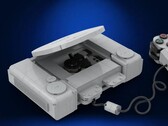 Een schermafbeelding van de Lego Ideas Sony PlayStation 1-console met controller
