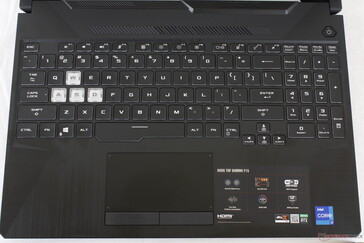 De toetsenbordindeling is veranderd ten opzichte van de oudere FX505-serie