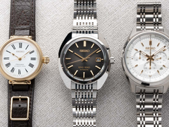 Afgebeeld - Drie van de vier Seiko 145th Anniversary limited-edition horloges in de collectie. (Afbeelding bron: Fratello)
