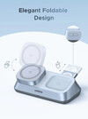 De nieuwe MagFlow 3-in-1 magnetische draadloze oplader van Ugreen. (Afbeelding bron: Ugreen)