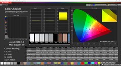 CalMAN ColorChecker (doelkleurruimte DCI-P3)