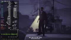 DroidDeck 0.3.0 waarop Alan Wake's American Nightmare draait, met de Steam-prestatieoverlay in beeld.