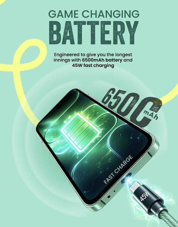 De Tecno Pop X 5G heeft een 6.500 mAh batterij 