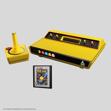 De Atari 2600+ PAC-MAN Edition wordt geleverd met een gratis spel en een CX-40+ draadloze joystick PAC-MAN Edition (Afbeelding bron: Atari)
