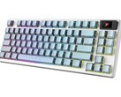 MSI Forge GK600 TKL Wireless Topo Blue editie met gelaagde topografische contouren op blauwe PBT keycaps. (Afbeeldingsbron: MSI)