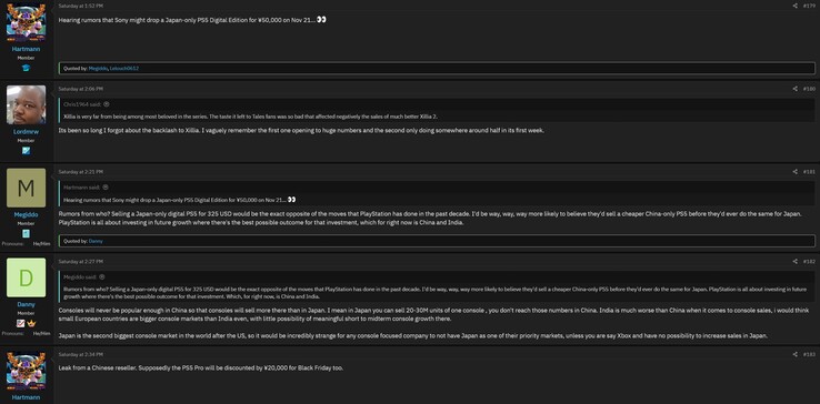 Gerucht op Install Base forums over Japanse PS5 Digital met regioslot (bron: screenshot, Install Base forums)