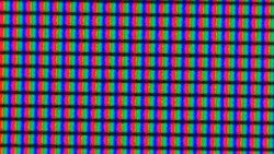 Sub-pixel array achter een mat oppervlak