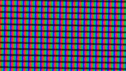 Sub-pixel array achter een mat oppervlak