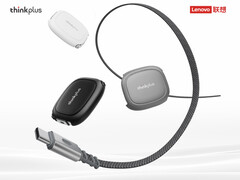Lenovo&#039;s ThinkPlus 240 W Telescopische USB Type-C kabel is verkrijgbaar in drie kleuren. (Afbeeldingsbron: Lenovo - bewerkt)