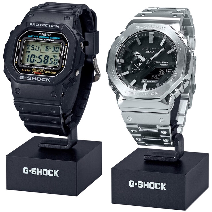 De G-Shock C-vormige horlogestandaard wordt geleverd in een set van twee. (Afbeeldingsbron: Casio)